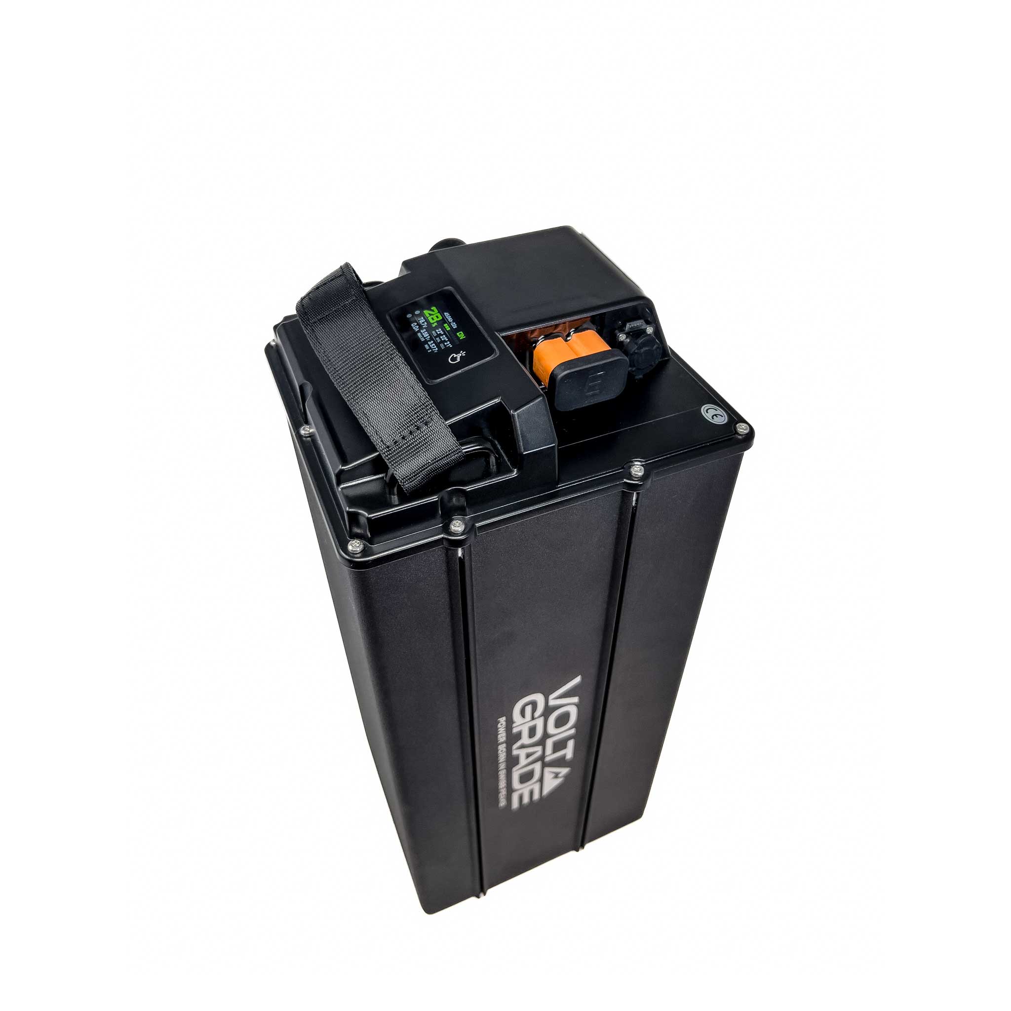 Top view of the VoltGrade E-Ride Pro SS 81V 45Ah battery upgrade