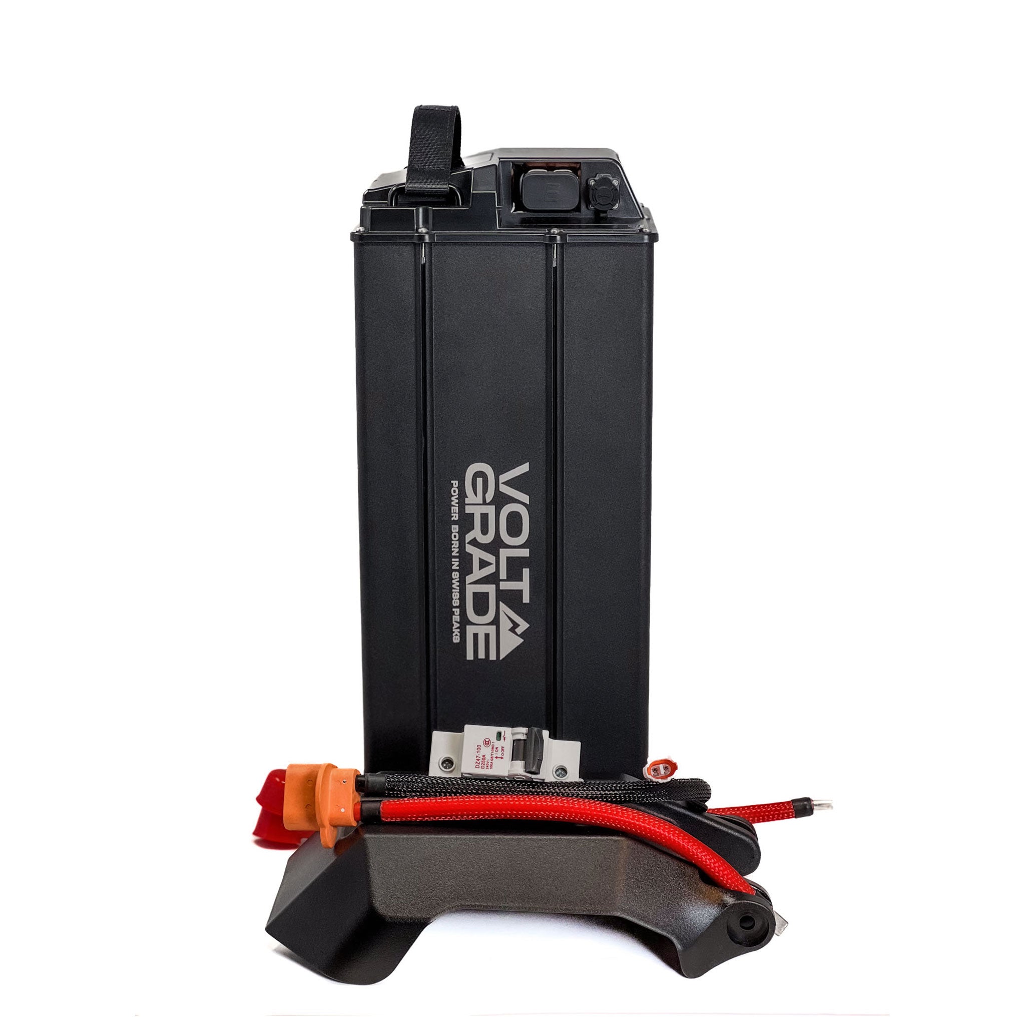 Side view with extras of the VoltGrade E-Ride Pro SS 81V 45Ah battery upgrade