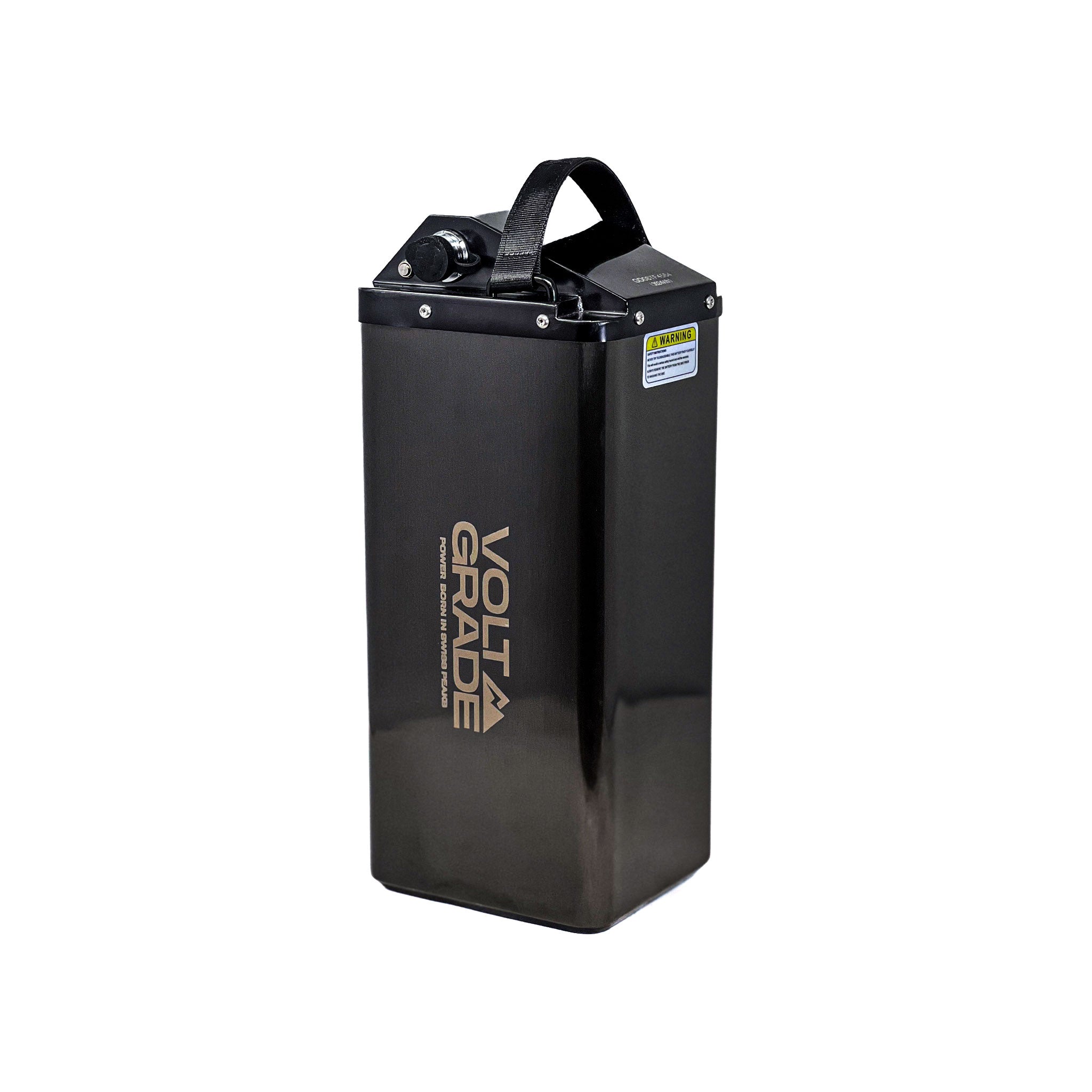 Left side view of the VoltGrade Talaria Sting MX3 MX4 MX5 72v 42ah battery upgrade